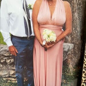 Lulu's Blush Backless Gown